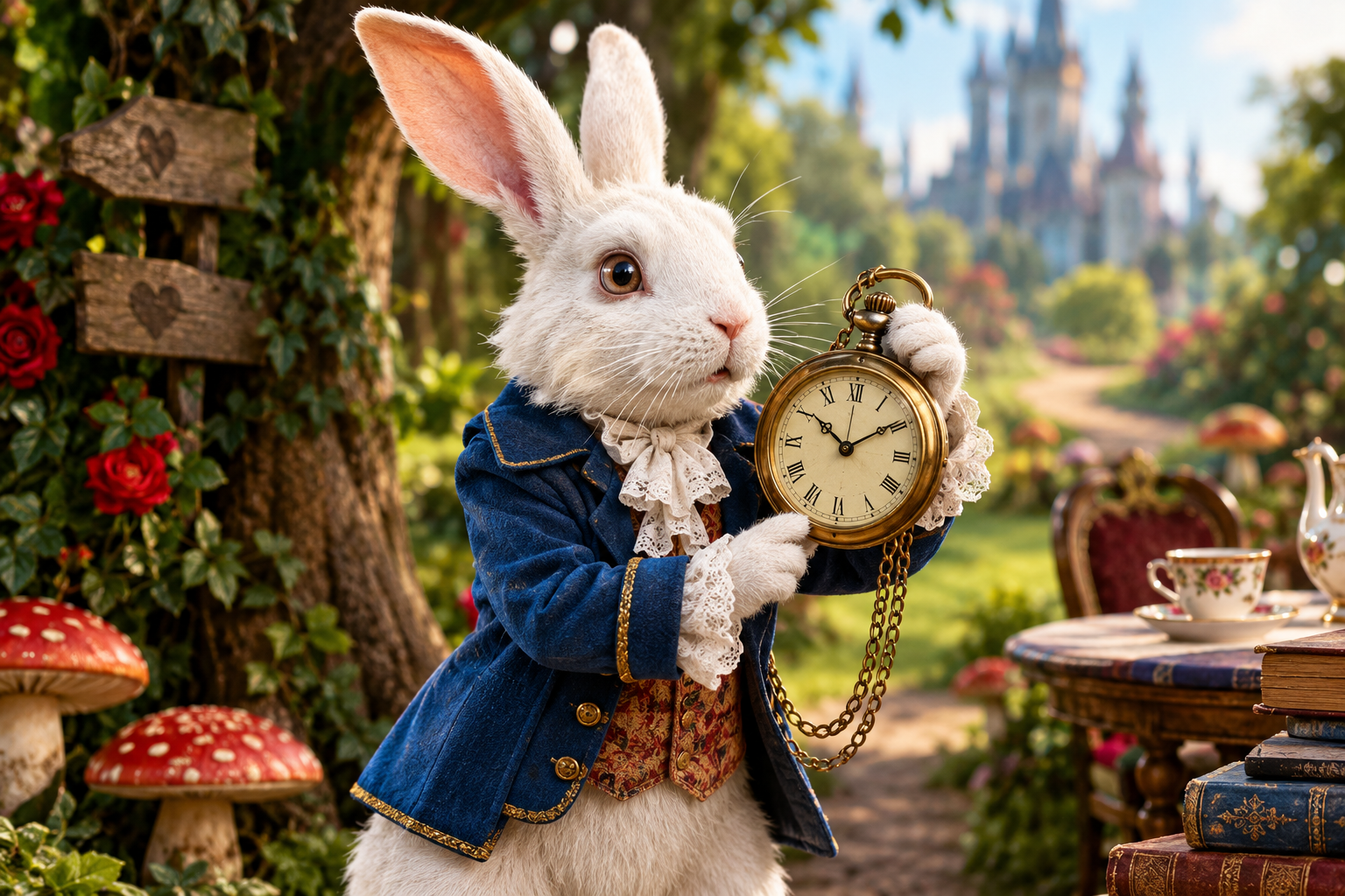 Alice in Wonderland Rabbit Clock